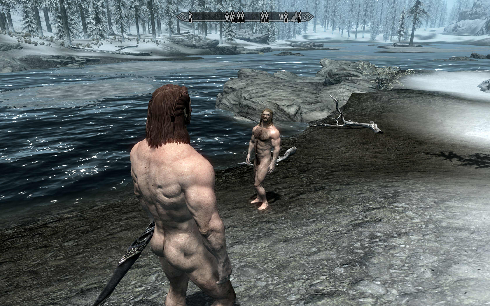 Nude Muscle Bears in Skyrim - Baragamer