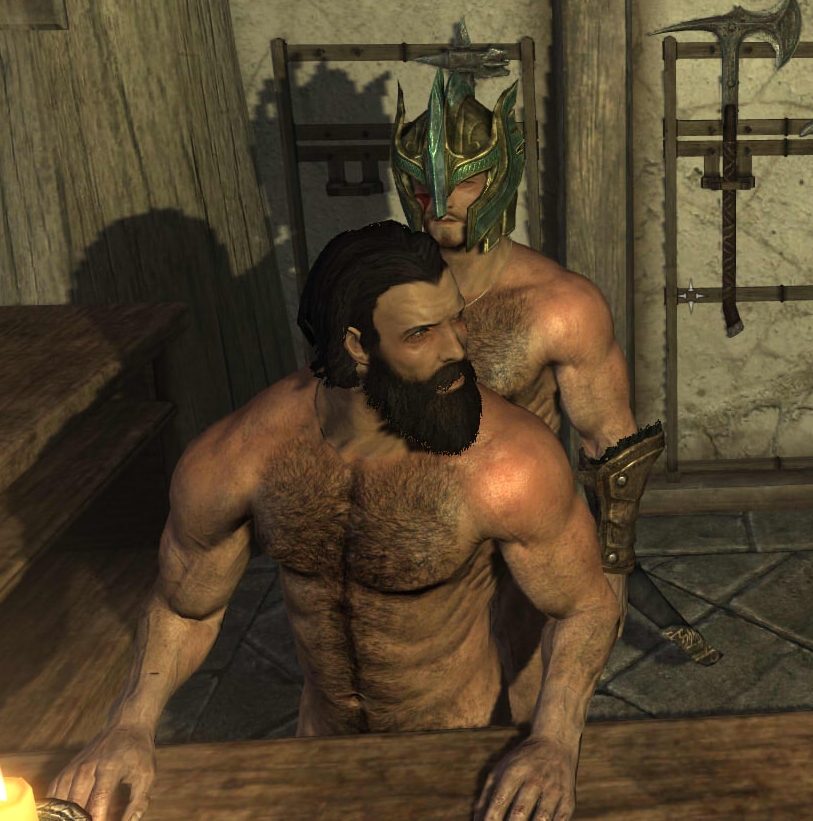 Skyrim Naked Porn - Nude Muscle Bears in Skyrim - Baragamer