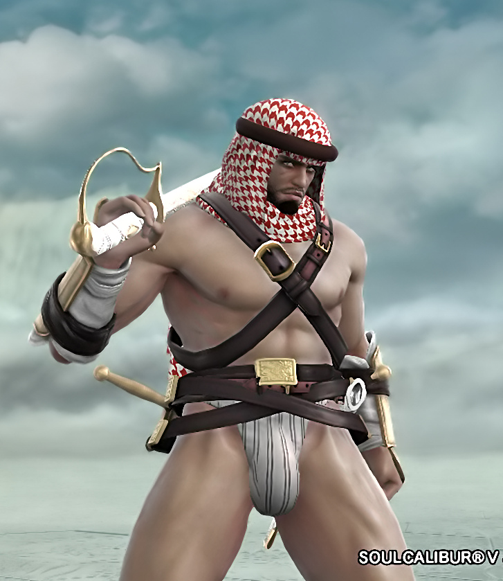 Arab Daddy using some neat tricks to add a bulge and some extra fuzz on